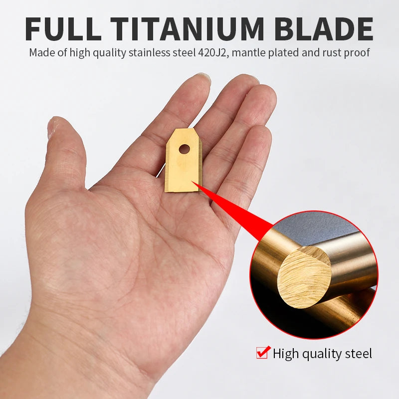 Robotic Lawn Mower Replacement Blades 43mm Stainless Steel, Double Edge, 9pcs/30pcs Gold/Silver