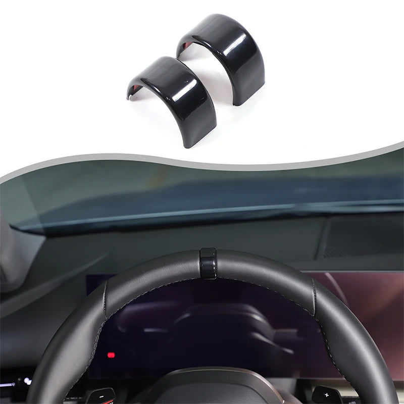 ABS Carbon Fiber/Red/Black For BMW 5 Series G60 2024 2025 Car Steering Wheel Ring Cover Interior Accessories