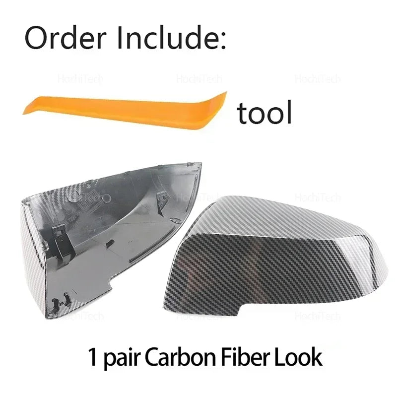 Carbon Fiber Rearview Mirror Cover Replacement Side Mirror Caps for BMW 5 6 7 series F10 F11 F07 F06 F12 F13 F01 F02 F03 F04 LCi