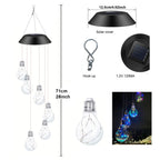 1pc of Solar Outdoor Courtyard Bulb Wind Chime Landscape Decorative Light, Outdoor LED Wind Chime Light for Festive Illumination