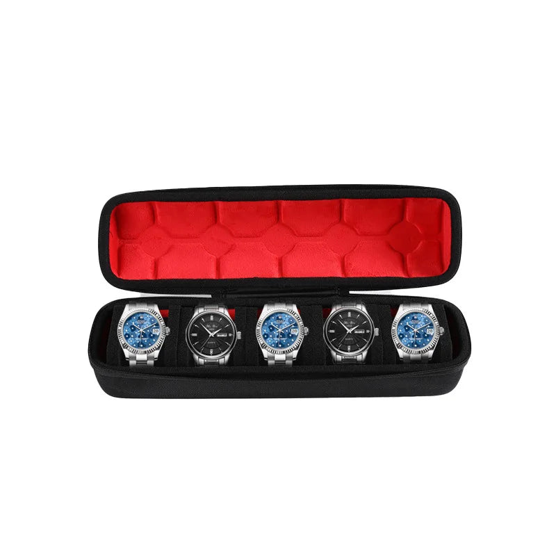Watch Box Organizer for Men,Watch Travel Case Portable Storage Watch Display Holder for Wristwatches with anti-Move Watch Pillow