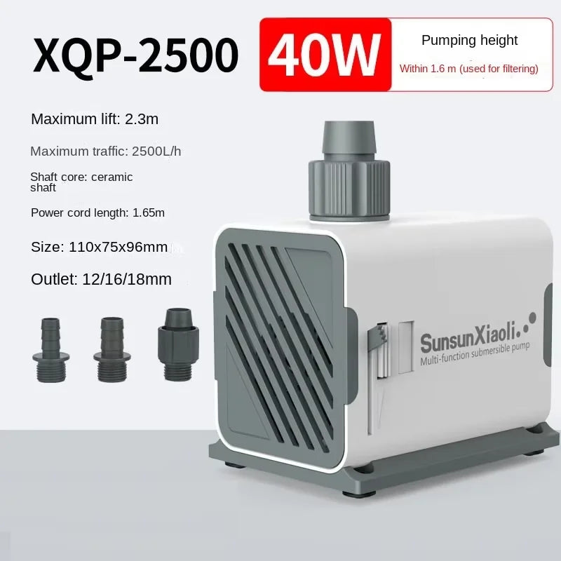 220v Ultra-Quiet Submersible Water Fountain Pump Pond Filter Adjustable Aquarium Water Pump For Fish Tank Garden Fountain