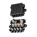 Fuse Holder For 1x-MEGA + 4x -MIDI Fuses With Busbar & Protective Cover High Strength ABS Stable Current Distribution -Universal