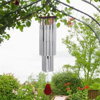 27 Tubes Handmade Wind Chimes Outdoor - Concert Pitch Tuned for Deep Soothing Sounds, Hummingbird Design Large Wind Bell for Gar