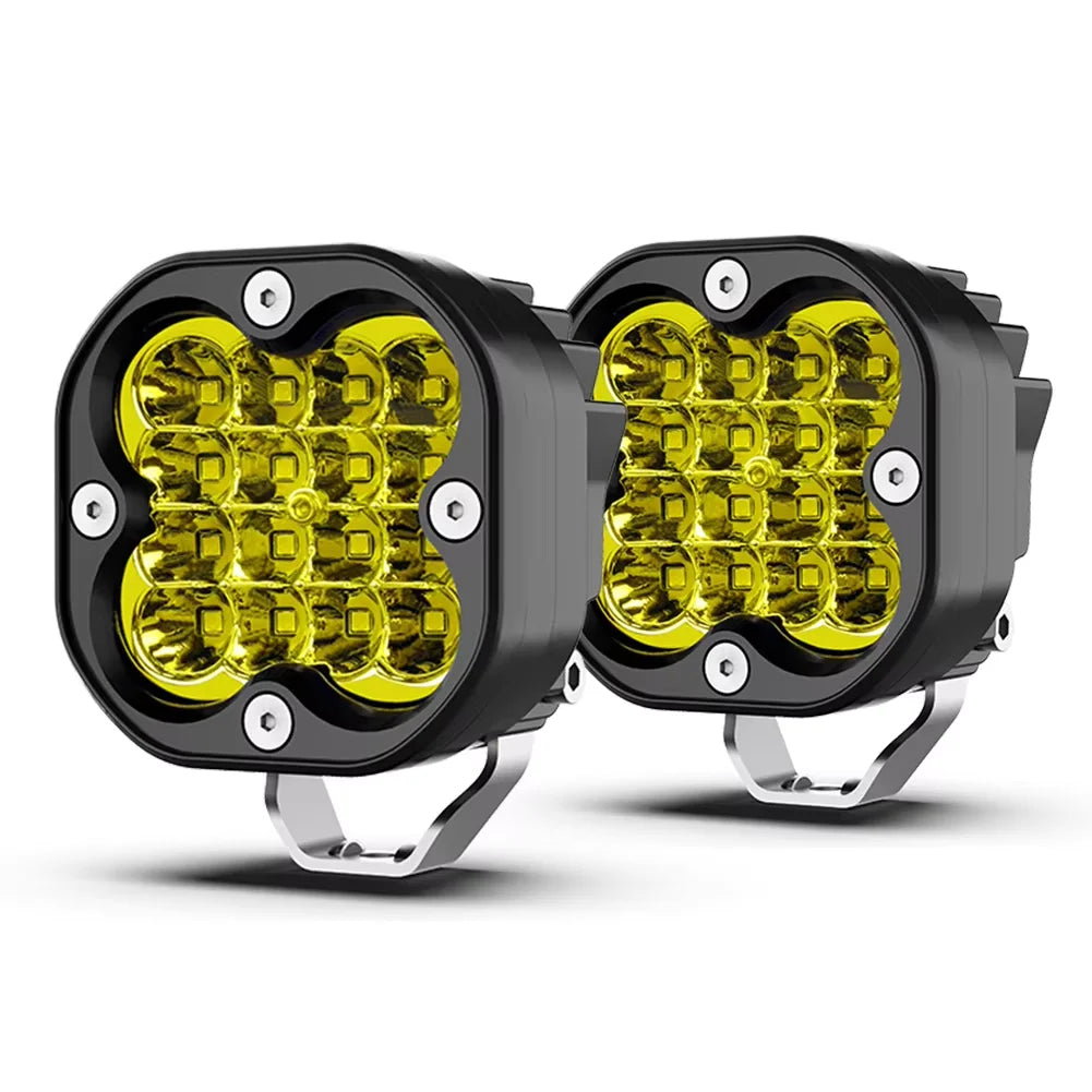 3 Inch Led Work Light Bar 12V Spotlights White And Yellow 4x4 Offroad Accessories LED Headlights Fog Lamp For Motorcycle Truck