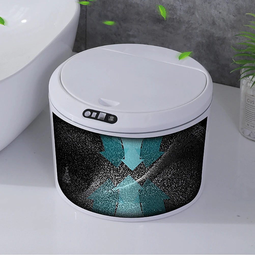 Desktop Sensor Trash Can Battery Operated Automatic Mini Waste Basket with Lid for Desk and Vehicle 3L