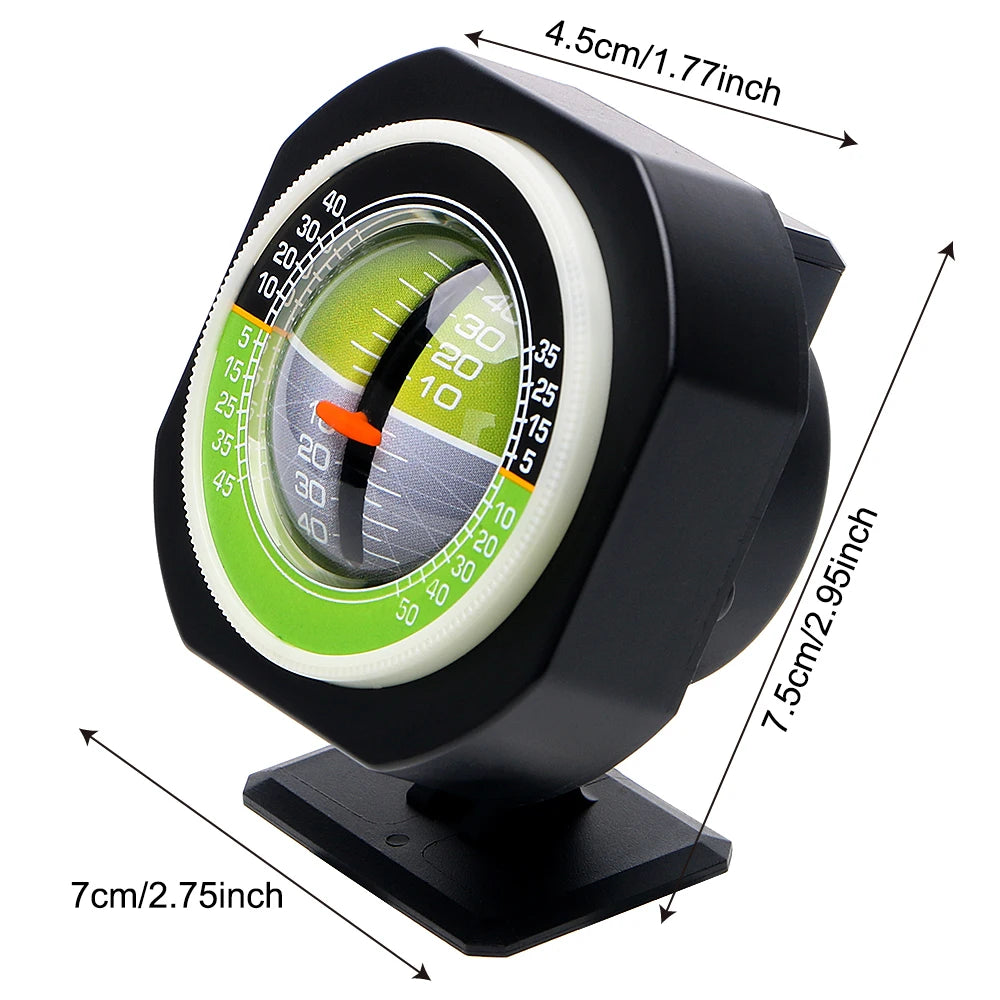 Auto Slope Meter Level Built-in LED Inclinometer Angle Car Compass High-precision Car Vehicle Declinometer Gradient