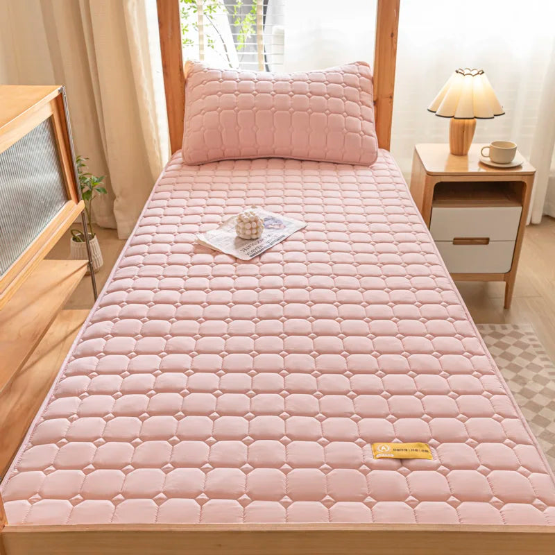 Thickened Mattress Cover Top Layer Cotton Mattress Protector Breathable Bed Fitted Sheet for Students, Youth, Children, Adults
