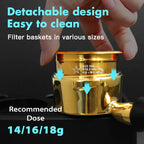 AliKisscafe Espresso Portafilter Basket Precision AEX 51mm/54mm/58mm 14g/18g