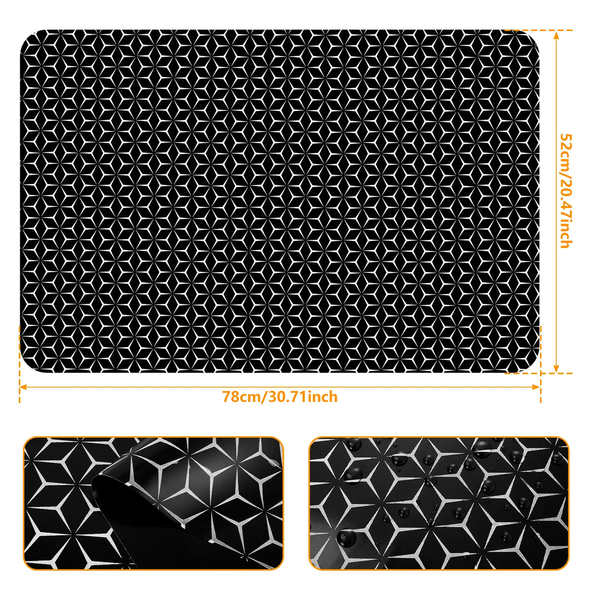 Silicone Induction Cooktop Mat Non-Slip Electric Stove Top Cover Protector 52x78cm 1pc