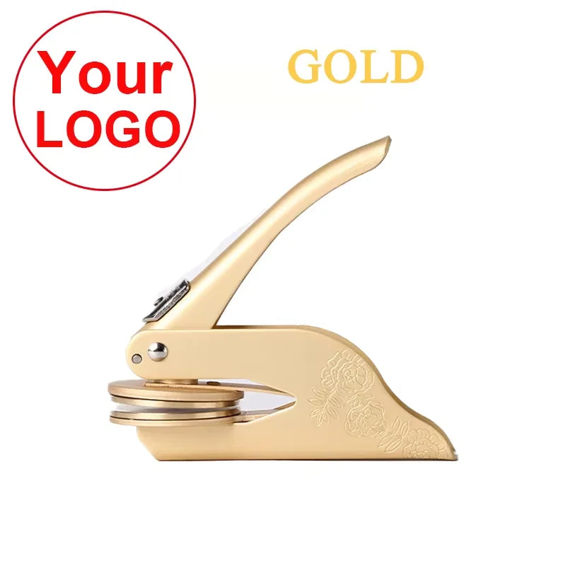 Custom Embosser Stamp LOGO DIY Personalized Book Embosser Seals for Letter Head Wedding Envelope Graduation Christmas Decora