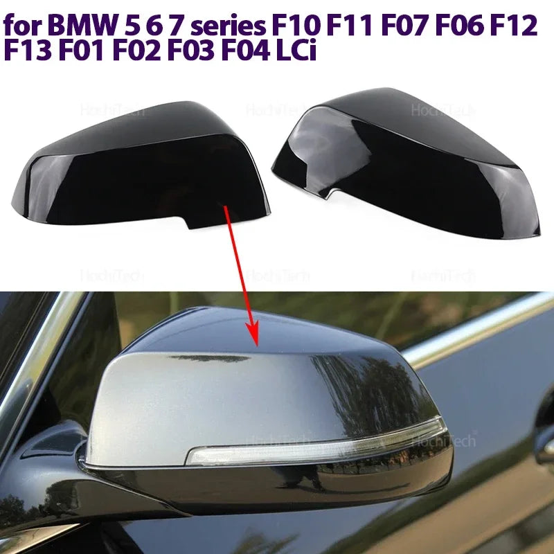 Carbon Fiber Rearview Mirror Cover Replacement Side Mirror Caps for BMW 5 6 7 series F10 F11 F07 F06 F12 F13 F01 F02 F03 F04 LCi