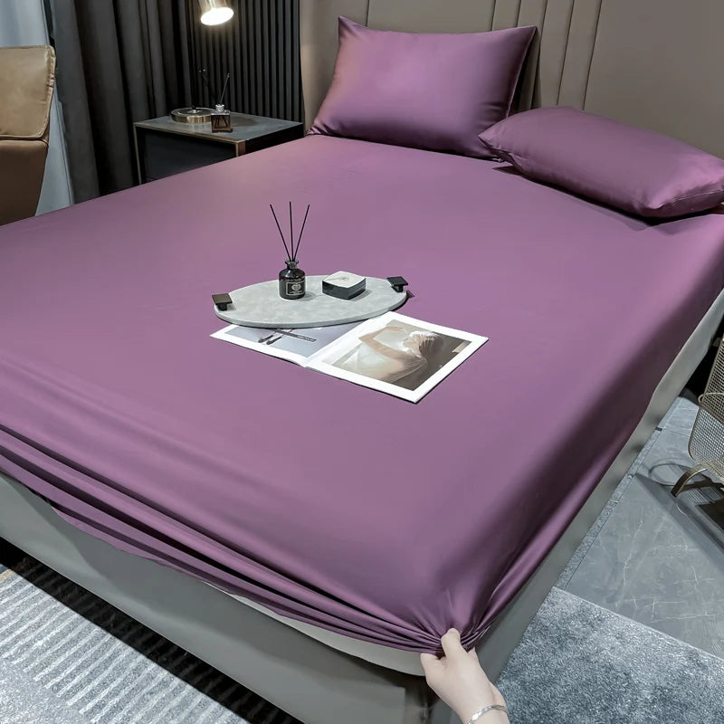 Mulberry Silk Fitted Sheet Natural Silk Bed Cover Queen King Size Bed Cover Customized Size Luxury High-End Silk Bedding Sheets