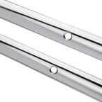 2PCS Boat 316 Stainless Steel 12" Flattened 3-hole Line Rub Strakes Edge Anti-collision Protection Fender Strip Marine Hardware