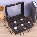 DELESYS 2/3/4/5/6/8/10/12 Slots PU Leather Watch Box Traditional Style Watch Storage Box Gift Watch Case With Lock