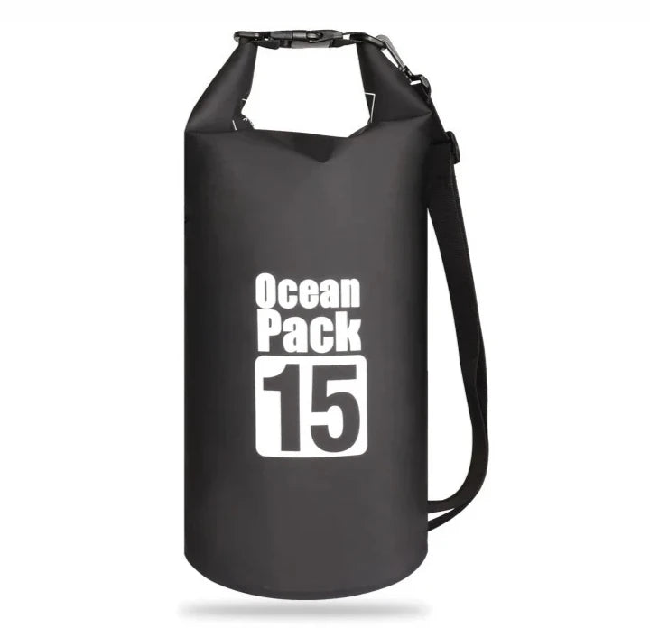 Waterproof Dry Bag Backpack PVC Storage Sack for Kayak Swimming 2L-30L Black/Blue/Orange/Yellow