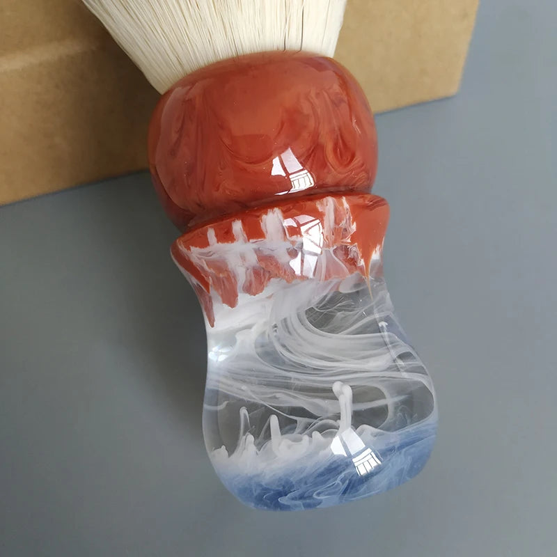 DSCosmetic Gentle Breeze Synthetic Shaving Brush, Soft Hair, Resin Handle, Blue