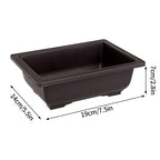 Flowerpots Imitation Purple Clay Succulent Plants Pots Outdoor Garden Landscape Bonsai Pot Trays Rectangular Square Planter