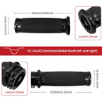 Motorcycle Black/Chrome 1"25mm Handle Bar Hand Grips For Harley Sportster 883 1200 XL Touring Street Glide Dyna Softail VRSC