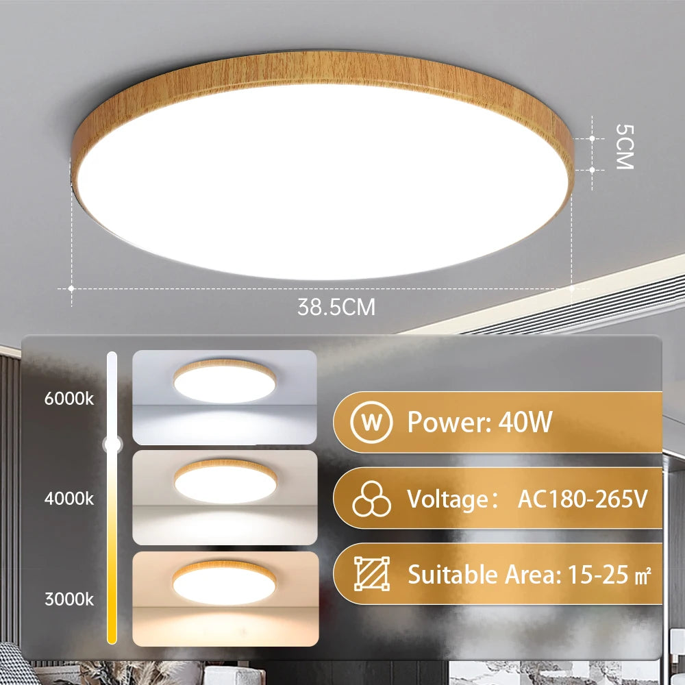Golden Led Ceiling Lamp 220V Dustproof Ceiling Panel Lamp Indoor Bathroom Lamp for Living Room Decor Ultra-thin Ceiling Lights