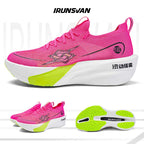IRUNSVAN Carbon Plate Running Shoes, Breathable Mesh Anti-Slip Trainers, Men's/Women's