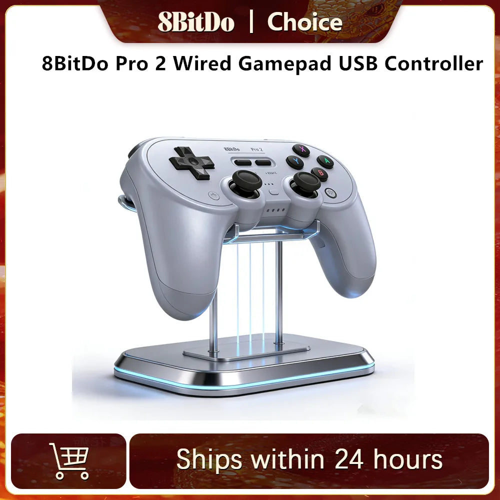 8BitDo Pro 2 Wired Gamepad USB Controller for Nintendo Switch Windows Steam Raspberry Pi NS Switch Game Control