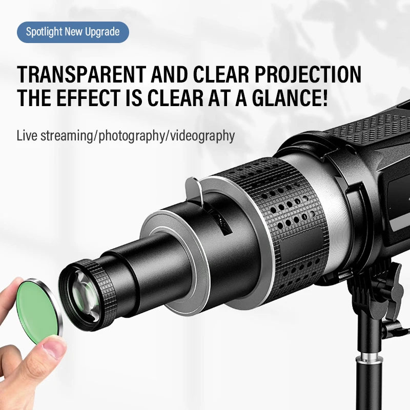 Bowens Mount Spotlight Conical Optical Snoot Kit  Video Artist Modelling Shape Photo Studio Light Kit with Optical Spotlight Len