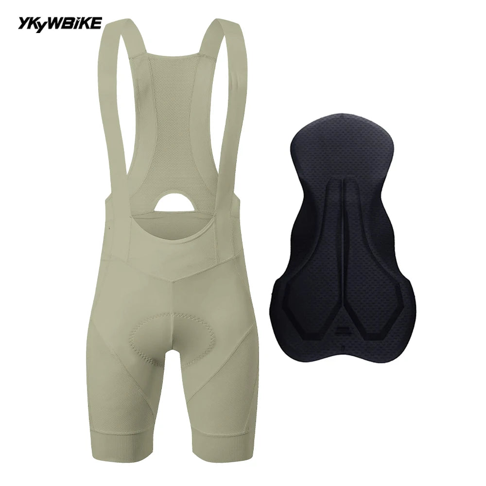 YKYWBIKE Men's Cycling Bib Shorts Road Bike Bibs Bicycle Tights Cycling MTB Bib Pants  with 6 Hours Padded Belgium Padding