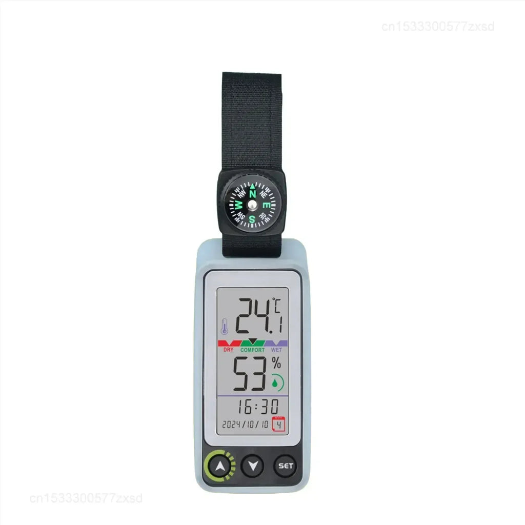 Multifunction Thermometer Hygrometer Automatic Electronic Temperature Humidity Monitor Clock LCD Screen Weather Station for Home