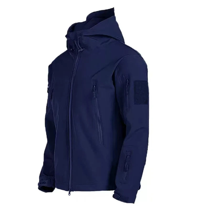 Men's Winter Autumn Softshell Fleece Jackets Windproof Outdoor Fishing Hiking Hunting Thermal Camping Cargo Coats Warm M-5XL