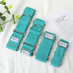 Adjustable Soft Cotton Dog Collar, Blue/Pink Plaid Styles, XS-L Neck 23-62cm
