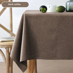 Rectangular Tablecloth Cotton And Linen Tablecloth Waterproof Oil-Proof Solid Color Cover Towel Home Dining Table Decoration