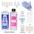 Clear Epoxy Resin Kit 1:1 High Gloss Bubble Free for Casting & Coating, 50-500ml