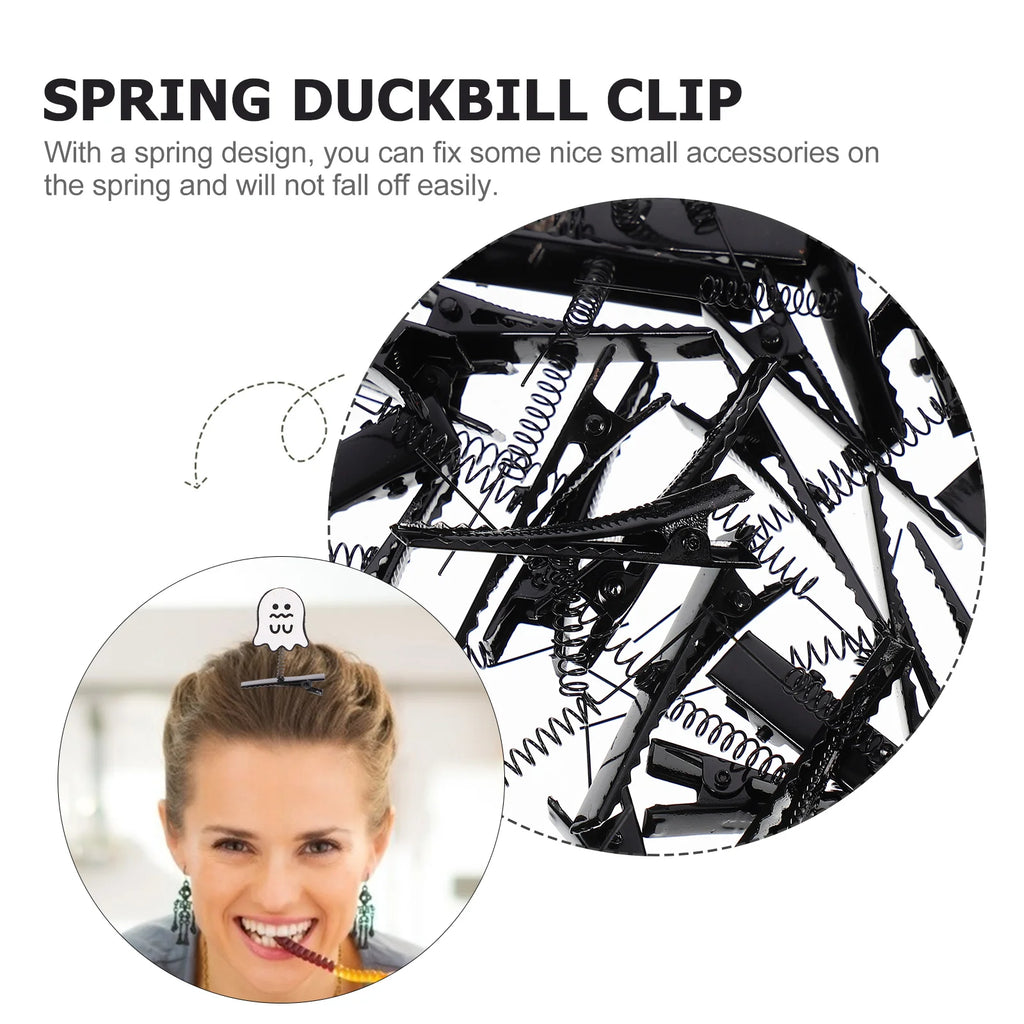 100Pcs Spring Spring Duckbill Clip Duckbill Clip Iron Hairpin Accessories Headdress Alligator Clips DIY Hair Pins