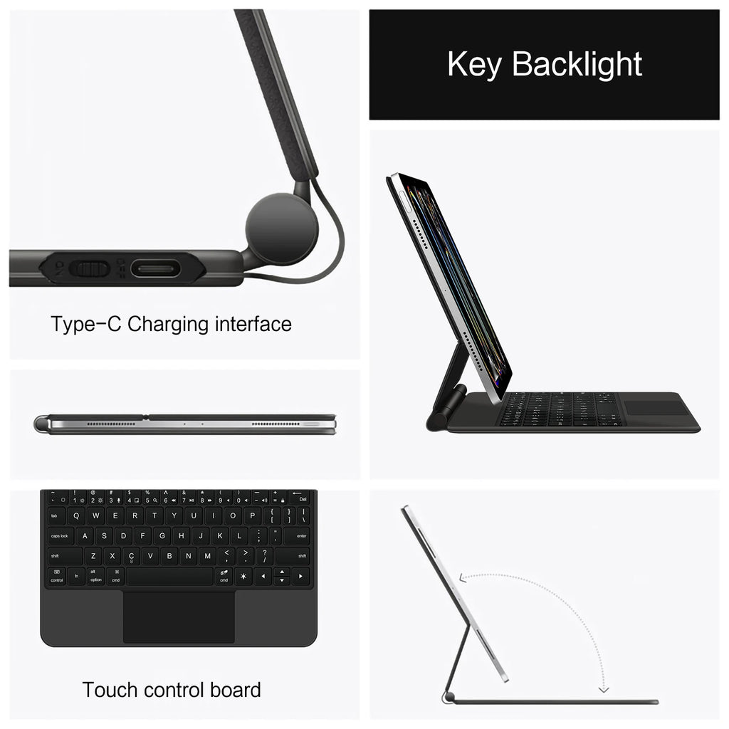 Backlight Magic Keyboard for iPad Pro 11 13 M5 2025 Case for iPad Air 11 13 Inch 2026 M4 M3 M2 Case Pro 13 11 M4 Smart Cover