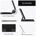 Backlight Magic Keyboard for iPad Pro 11 13 M5 2025 Case for iPad Air 11 13 Inch 2026 M4 M3 M2 Case Pro 13 11 M4 Smart Cover