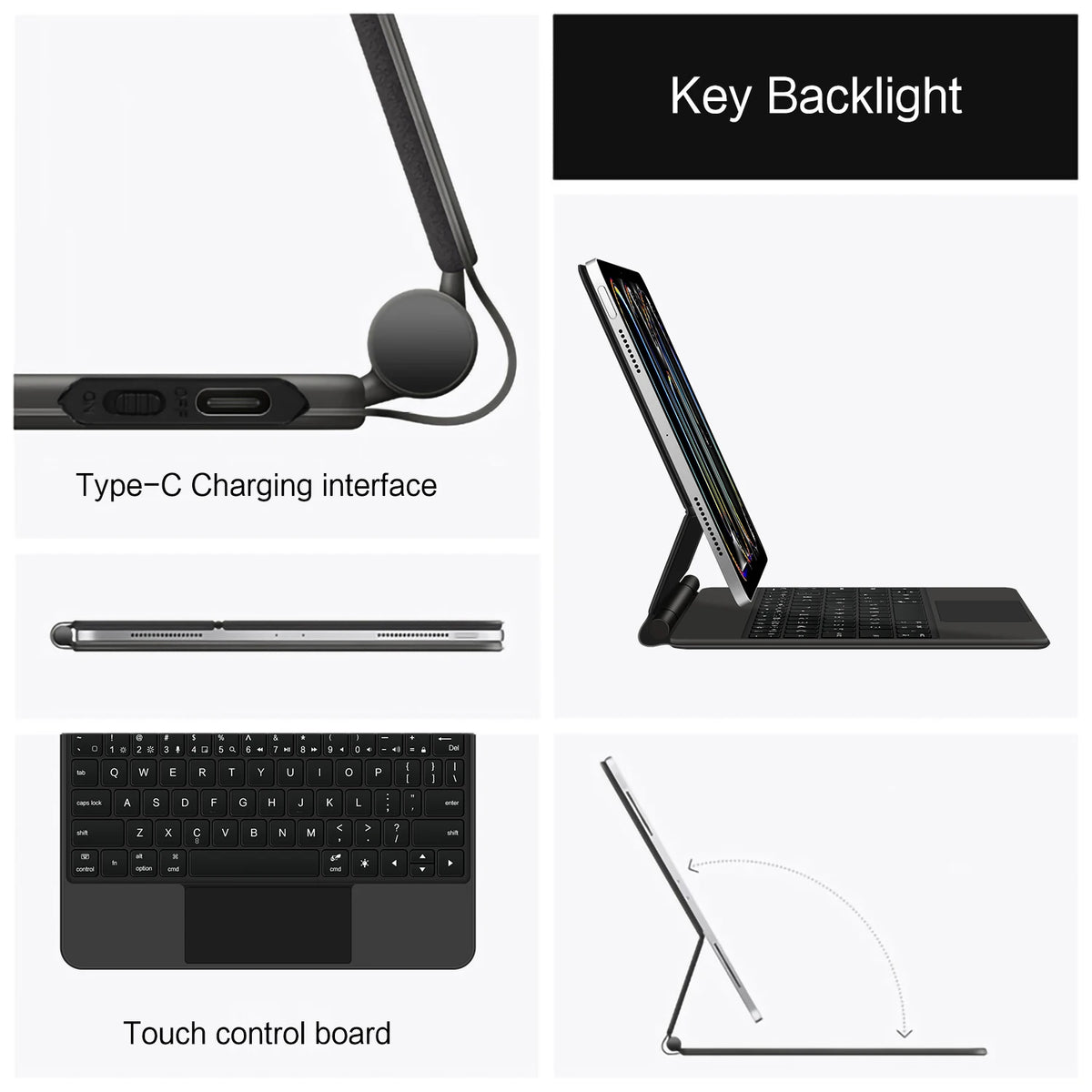 Backlight Magic Keyboard for iPad Pro 11 13 M5 2025 Case for iPad Air 11 13 Inch 2026 M4 M3 M2 Case Pro 13 11 M4 Smart Cover