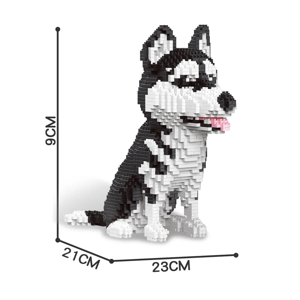 Knew Built Four styles of expressive micro particle mini cat building blocks, orange and cow models, favored by pet enthusiasts