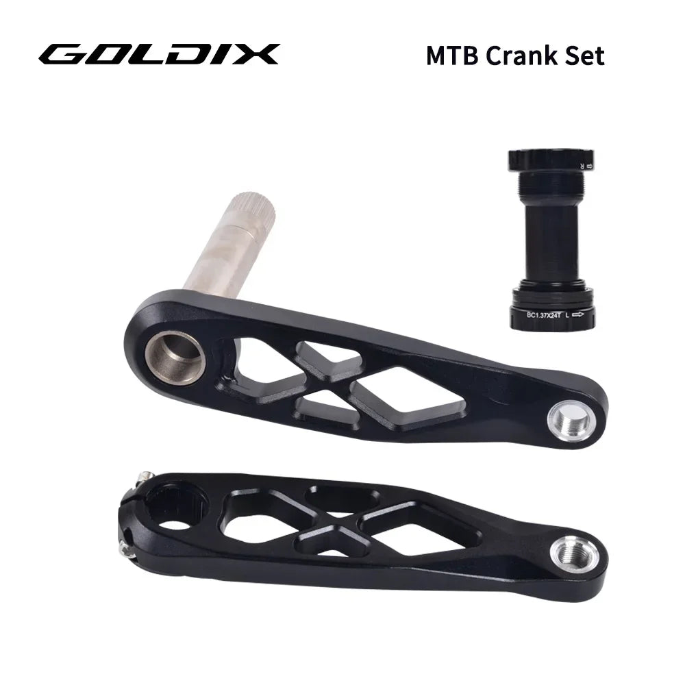 GOLDIX MTB Crankset BSA 24mm 165mm 170mm 175mm Direct Mount R-SPEC Trail Hollow Bike Crank Spindle DH AM XC for Shimano SRAM