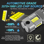 2x Three Sides Light H7 H8 LED Headlight Kit With Fan Canbus Error Free 6500K Wireless Turbo Driving Headlamp Replacement Bulbs