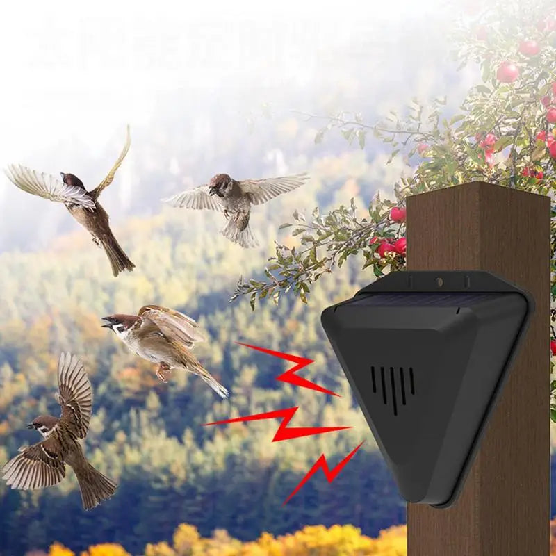 NEW Solar Timer Bird Repeller With 13 Sound Waterproof Bird Repellent Alarm Outdoor Crop Orchard Protection Animal Deterrents