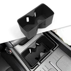 for Hyundai Santa Fe 2024 2025 2026 Water Cup Holder Storage Box Silicone Shock-Absorbing Cup Tray Tidying Car Accessories