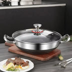 304 Stainless Steel Soup Pot with Lid, Honeycomb Nonstick, Induction & Gas Compatible