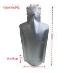 100pcs Bottle Shaped Small Sample Bag Food Grade Aluminum Foil Packaging Pouches for Juice Liquid Beverage Drinking 10g 30g 50g