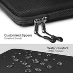 13 14 15.6 inch Laptop Sleeve Bag Shockproof Computer Bag Waterproof EVA Protective Carrying Case Black with Straps