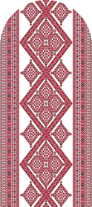 Red Embroidered Hibiscus Pattern Arched Background Cover for Birthday Bride Shower Decoration Photography Background