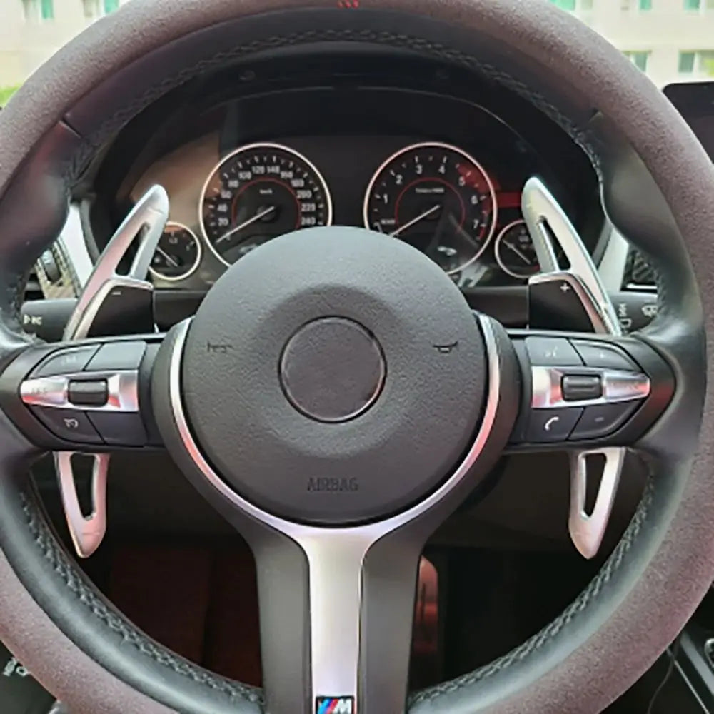 Steering Wheel Paddle Shifter Extensions 1 Pair Aluminum for BMW F30 F31 F32 Blue