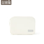 Travel Makeup Bag Waterproof Double Layer Cosmetic Organizer with Clear Window, Beige/Pink/Black/Purple