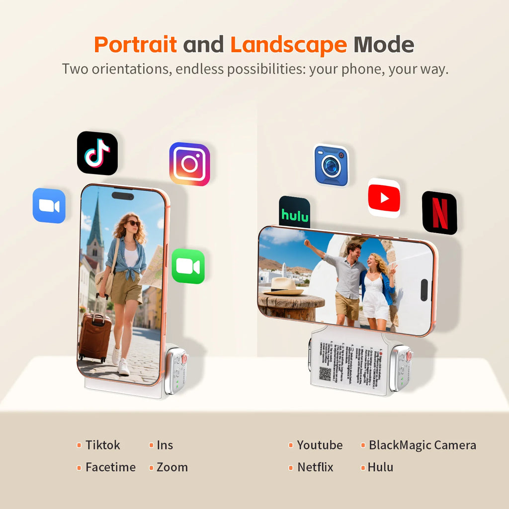 COMITOK Magnetic Phone Camera Hand Grip with Remote Control Shooting Handle Stabilizer Holder for iPhone Photography Accessories