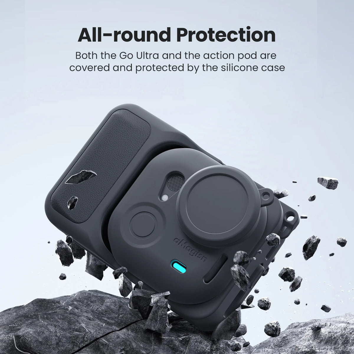 For Insta360 GO Ultra Silicone Case for Insta 360 Ultra Action Camera Protective Cover With Lens Protection Film Accessories